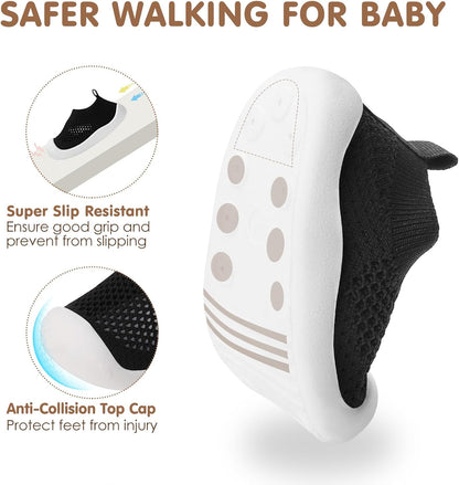 Baby Walking Shoes Toddler Girl Boy Soft Sole Breathable Mesh Slip on Summer Wide Shoes Infant