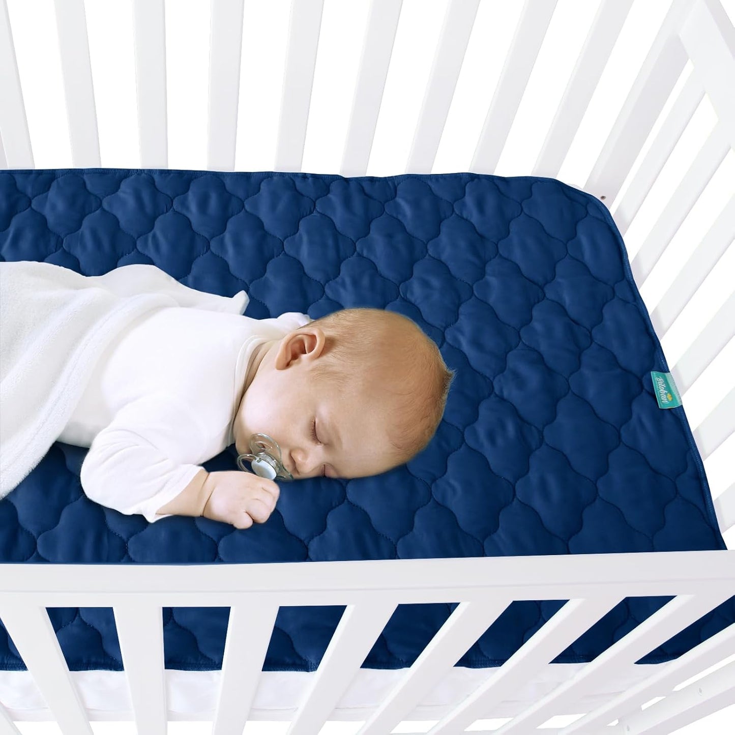 Waterproof Crib Mattress Protector Pad Cover 28" x 52", Anti Slip & Absorbent Waterproof Bed Pads