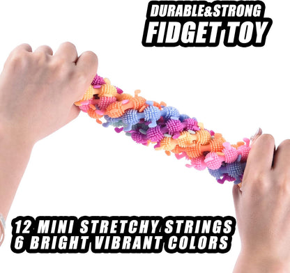 12 PCS Caterpillars Stretchy String Fidget Sensory Toys,Relaxing Toys for Kids and Adults,Relieve