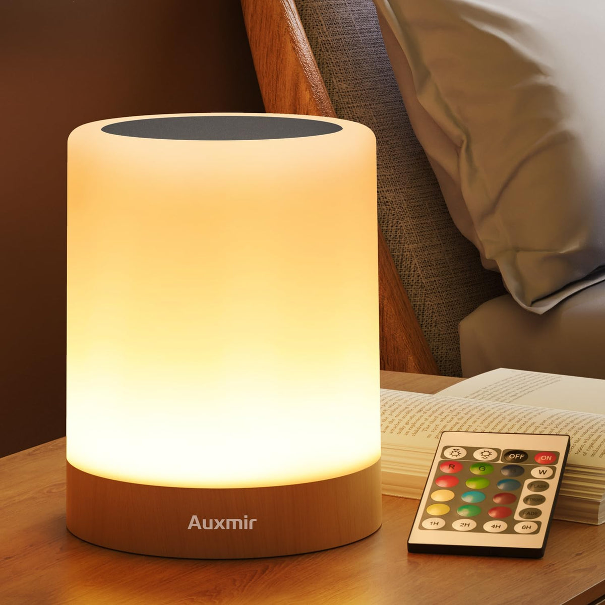 LED Night Light Bedside Lamp Touch and Remote Control Dimmable Tabletop 13 Colors Changing 5