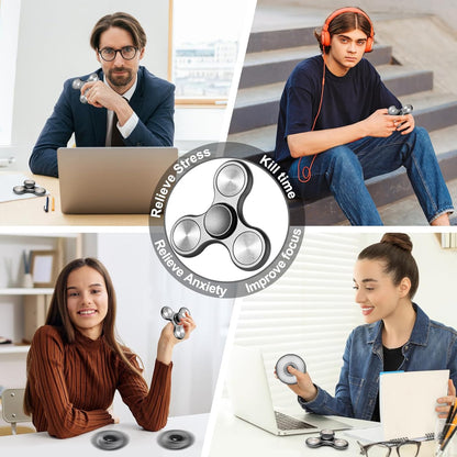 Metal Fidget Spinner for Adults, Silent Sensory Fidget Toys Adults Hand Spinners for ADHD Anxiety