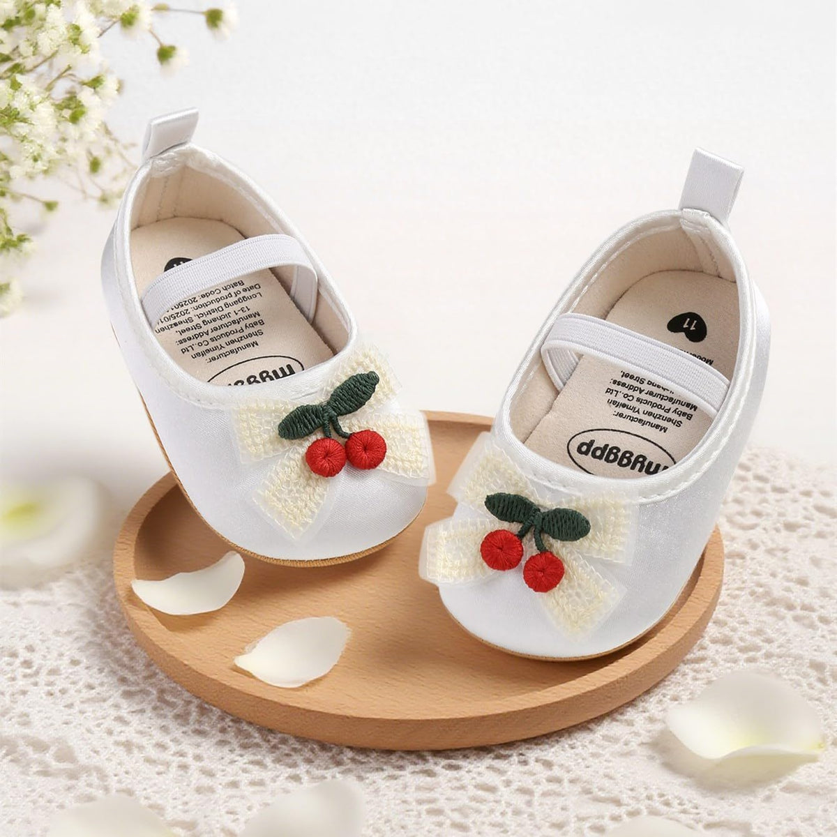 Baby Shoes Mary Jane Flats Non Slip Soft Sole Infant Toddler Sneakers First Walkers Party Christmas