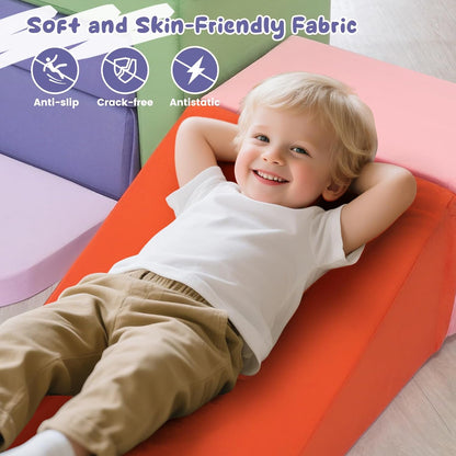 Lischwert Foam Climbing Blocks for Toddlers 1-3, Soft Play Set with Crawling Exploration Toys