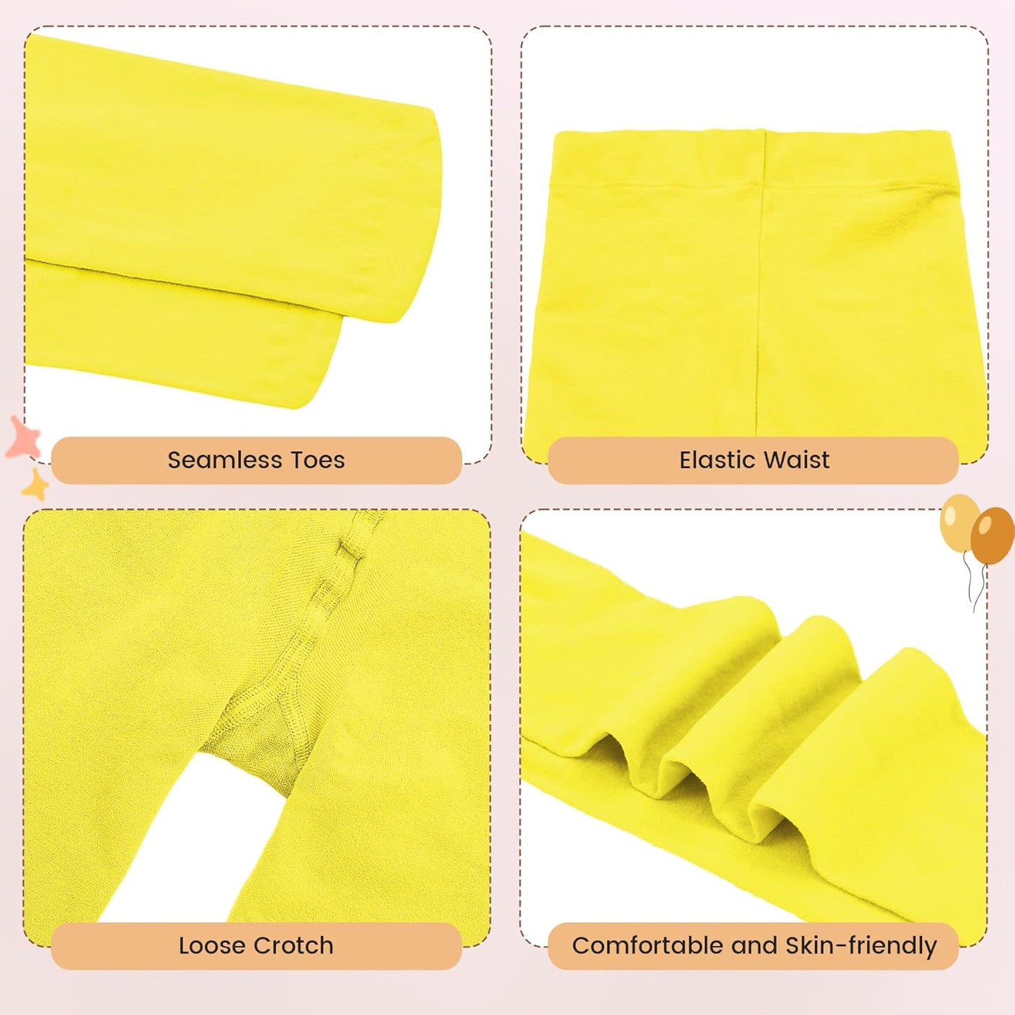 Girls Ballet Dance Tights for Toddler Baby Soft Athletic Leggings Infant Elastic Dance Tights for
