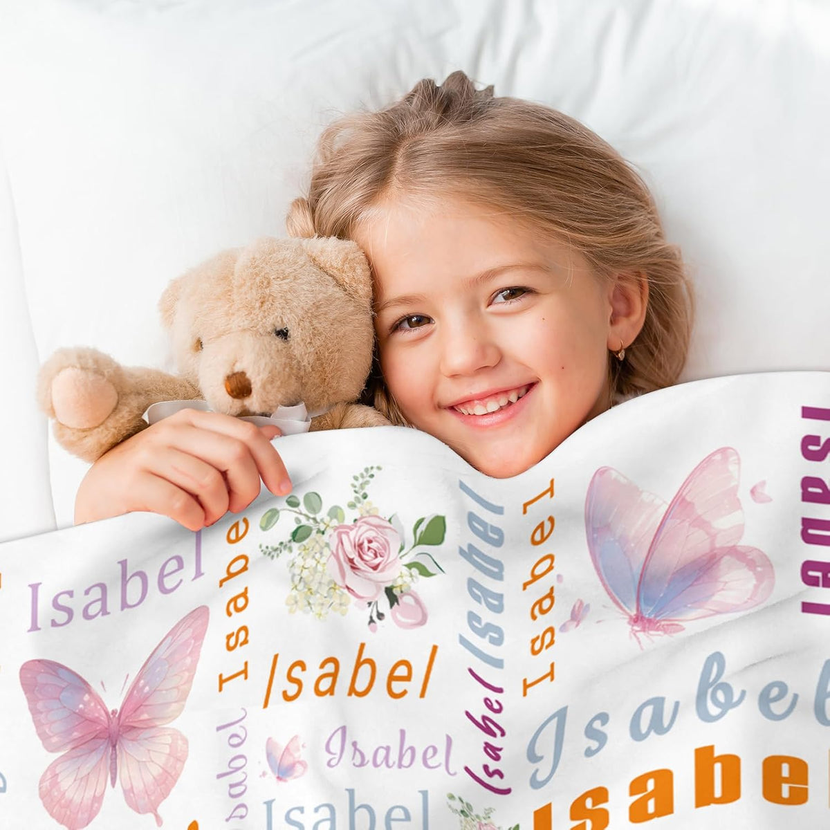 Ship Next Day, Personalized Baby Blanket - Printed in USA, Custom Baby Blanket with Name