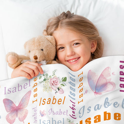 Ship Next Day, Personalized Baby Blanket - Printed in USA, Custom Baby Blanket with Name