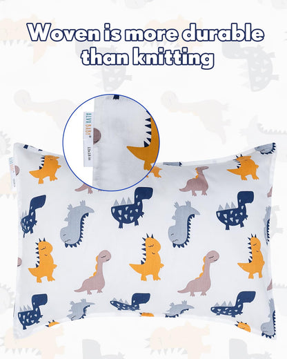 ALVABABY Toddler Pillowcases 2 Pack Organic Cotton Kids Pillow Cover Fit 13"x 18" or 12"x22"