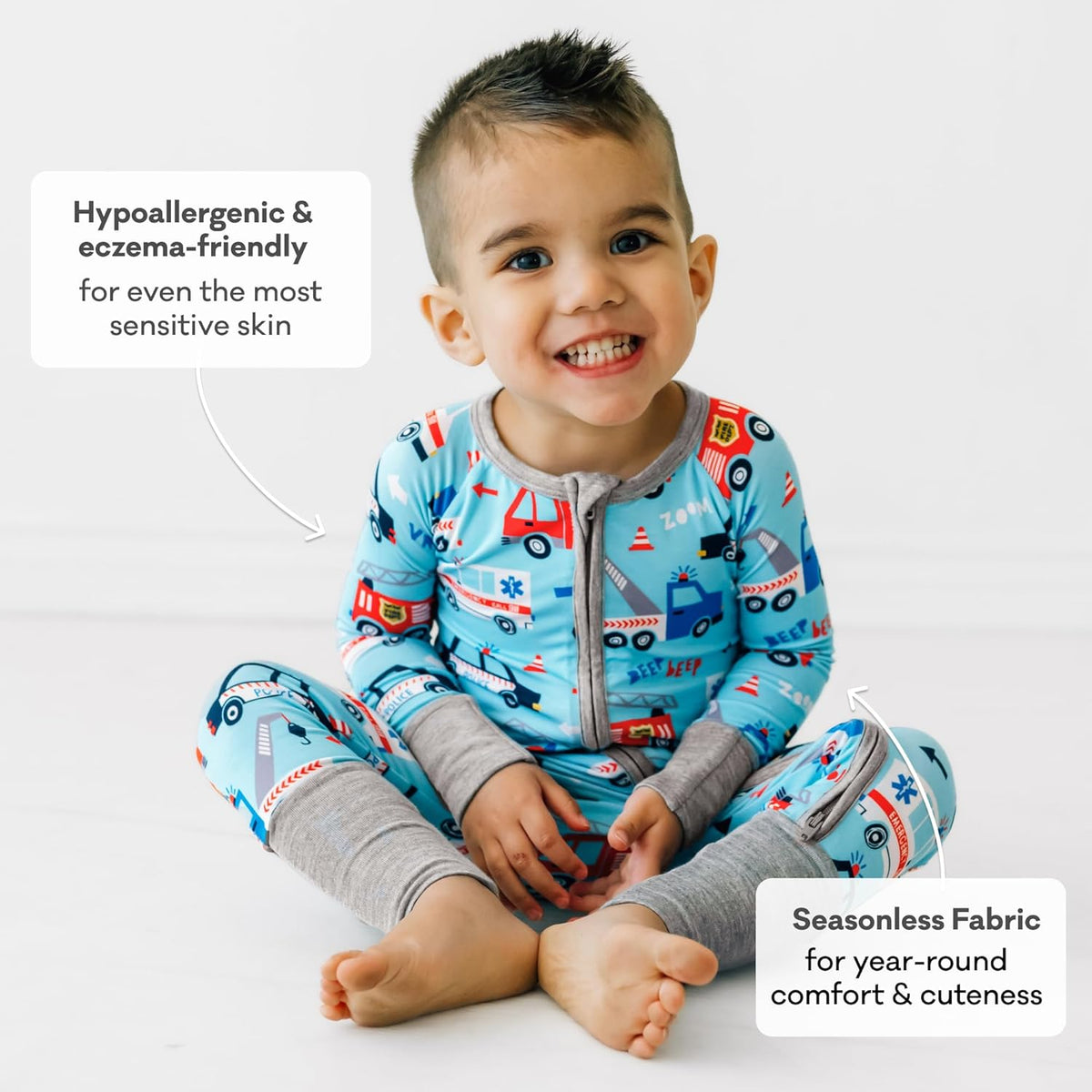 Little Sleepies Pajamas for Baby Boys & Girls, Viscose from Bamboo Baby Pajamas, Preemie & Newborn