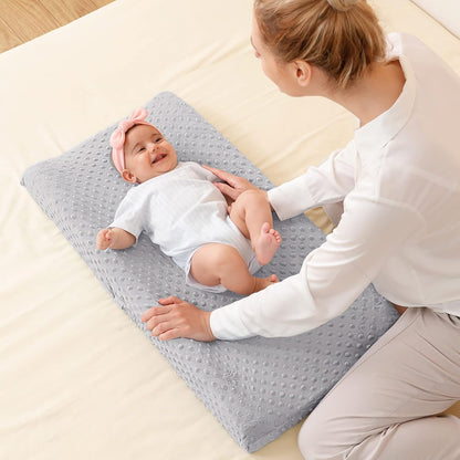 Baby Changing Pad Cover, Super Soft Plush Dot Diaper Changing Table Covers for Baby Girls and Boys