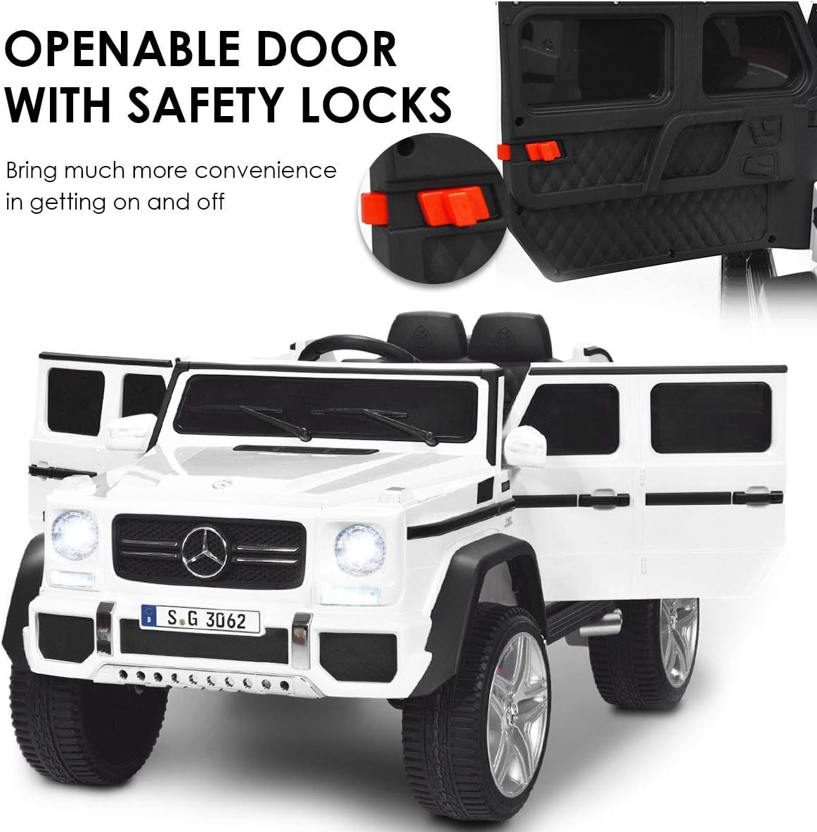 Costzon Ride on Car, Licensed Mercedes-Benz Maybach, 12V Battery Powered Vehicle Toy w/ 2 Motors