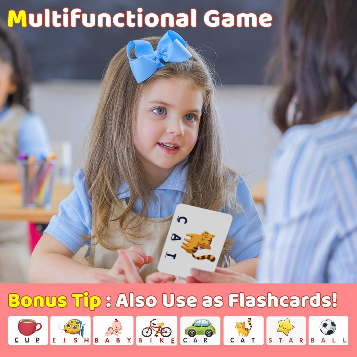Educational Toys for 3-5 Year Old Girls Gifts, Matching Letter Game Preschool ABC Learning Toys for