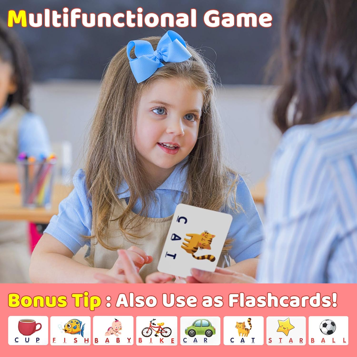 Educational Toys for 3-5 Year Old Girls Gifts, Matching Letter Game Preschool ABC Learning Toys for