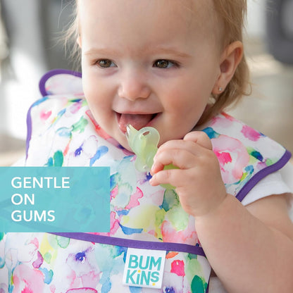 Bumkins Baby Utensils Set, Chewtensils Silicone Spoons for Dipping, Self-Feeding, Baby Led Weaning