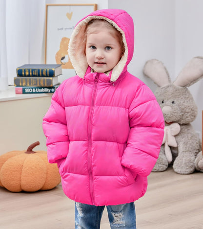 TUONROAD 1-6T Baby Girl Boy Winter Fleece Coats Toddler Warm Puffer Jackets Kids Down Alternative