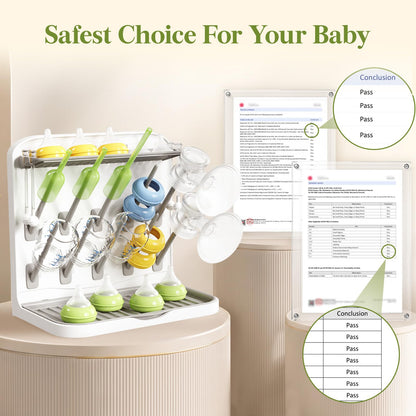 Lifewit 10-Hooks Baby Bottle Drying Rack for Countertop, BPA Free