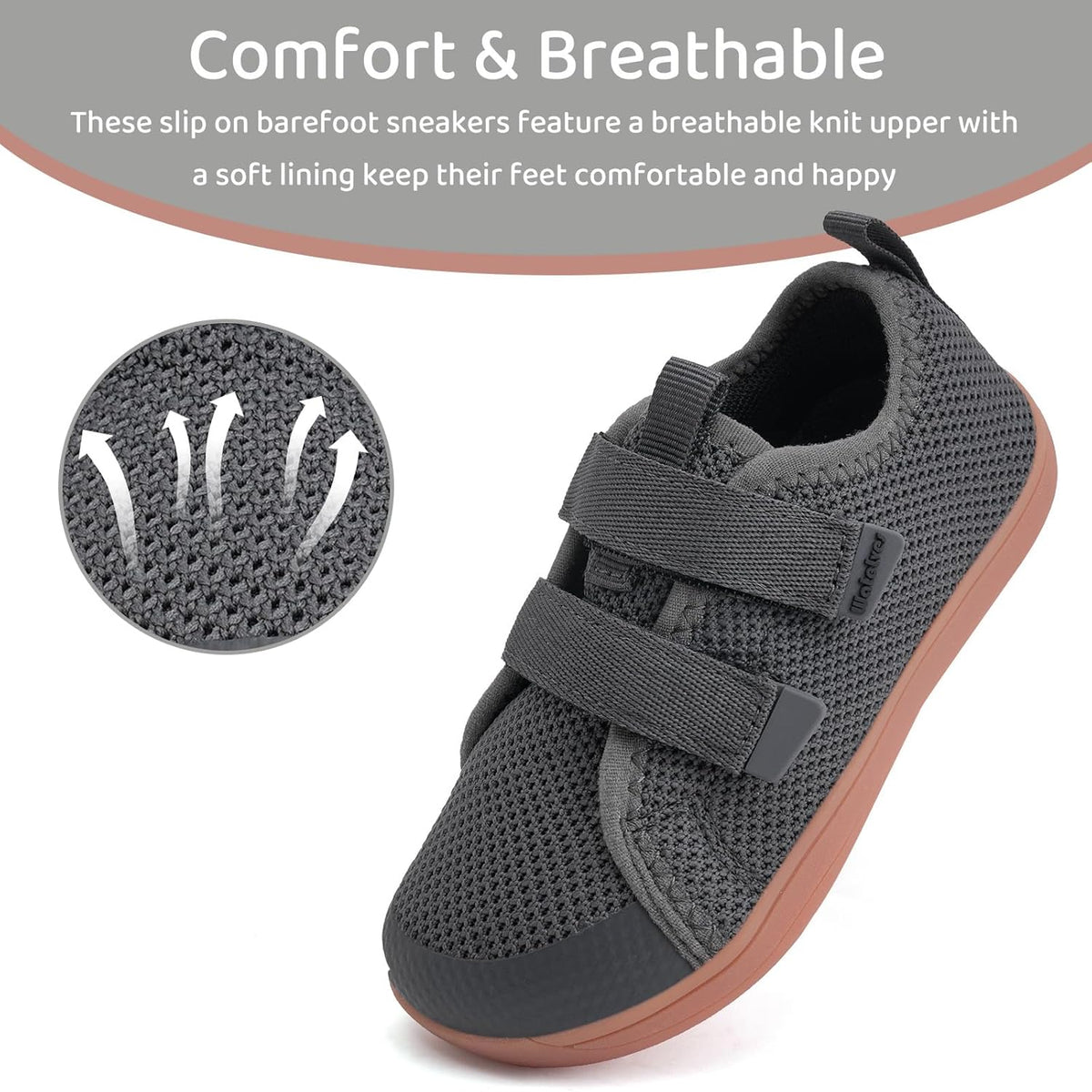WateLves Toddler Little Kids Wide Barefoot Shoes The First Walking Shoes Girls Boys Breathable Zero