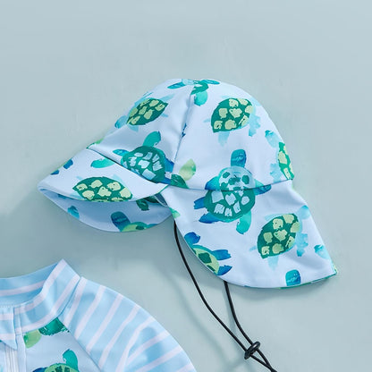 Hnyenmcko Baby/Toddler Boy Rash Guard Swimsuit Long Sleeve One Piece Zipper Swimwear Sunsuit Infant