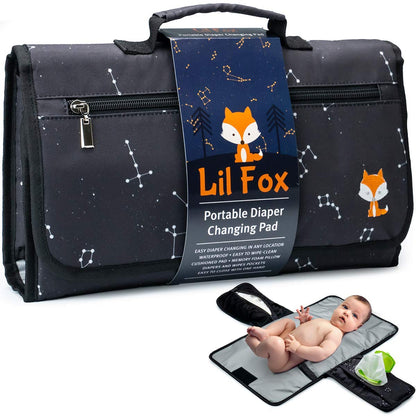 Portable Changing Pad - Waterproof Travel Baby Diaper Changing Pad, Mat Foldable, Wipes Pocket
