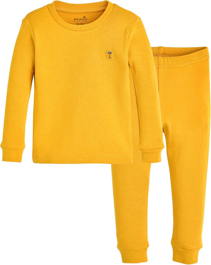 moimoln 6M-8Y Modal Cotton Solid Soft Breathable Baby Toddler Boys Girls Snug fit Pjs Long Sleeve