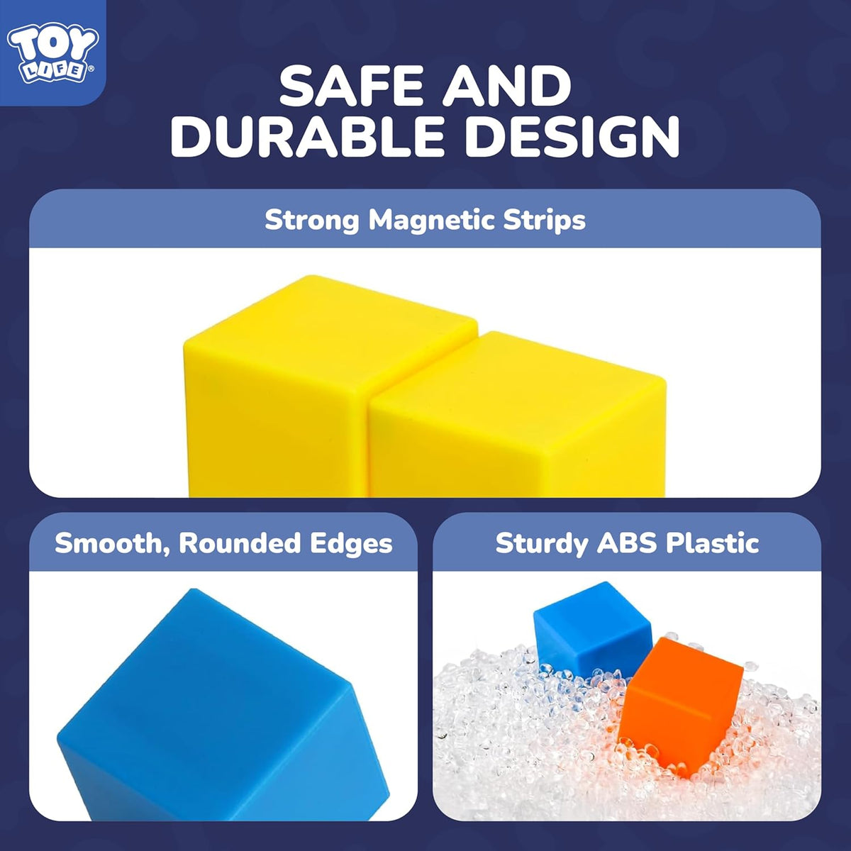 TOY Life 64 Pcs Magnetic Blocks for Toddlers Age 3-5 Magnet Blocks Magnetic Building Block for Kids