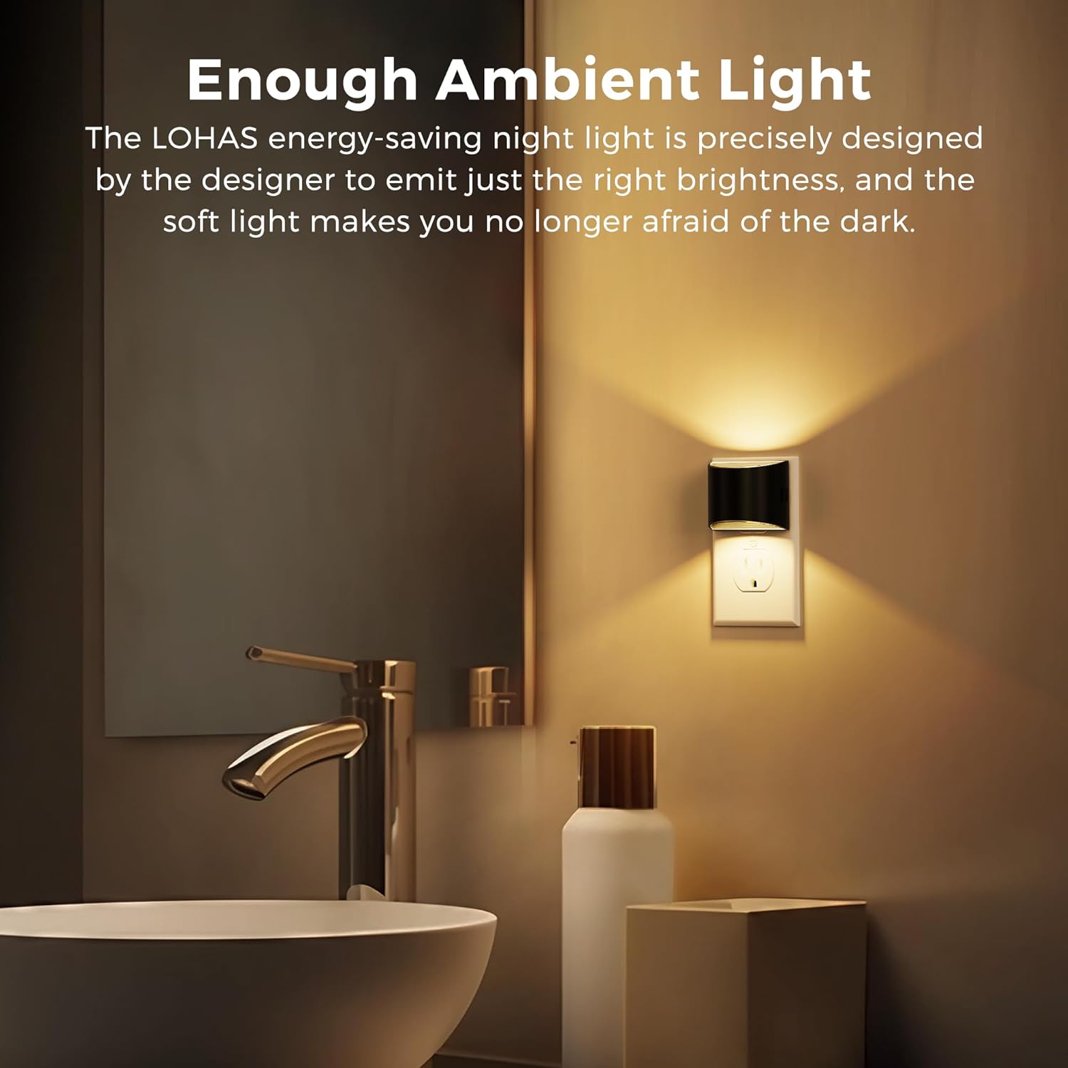 L LOHAS LED Night Lights Plug into Wall with 3CCT Adjustable (1600K/3000K/5000K), 1W Nightlight