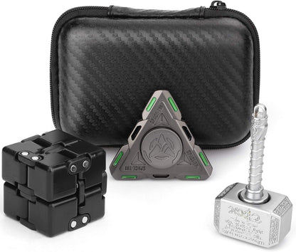Handheld Mini Fidget Toy Set Fidget,Infinity Cube,Fidget Cube,Glow in The Dark Fidget Spinner