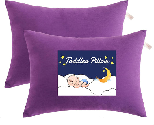 NTBAY Toddler Pillows, Down Alternative 13"x18" Pillows, Machine Washable - Soft and Breathable