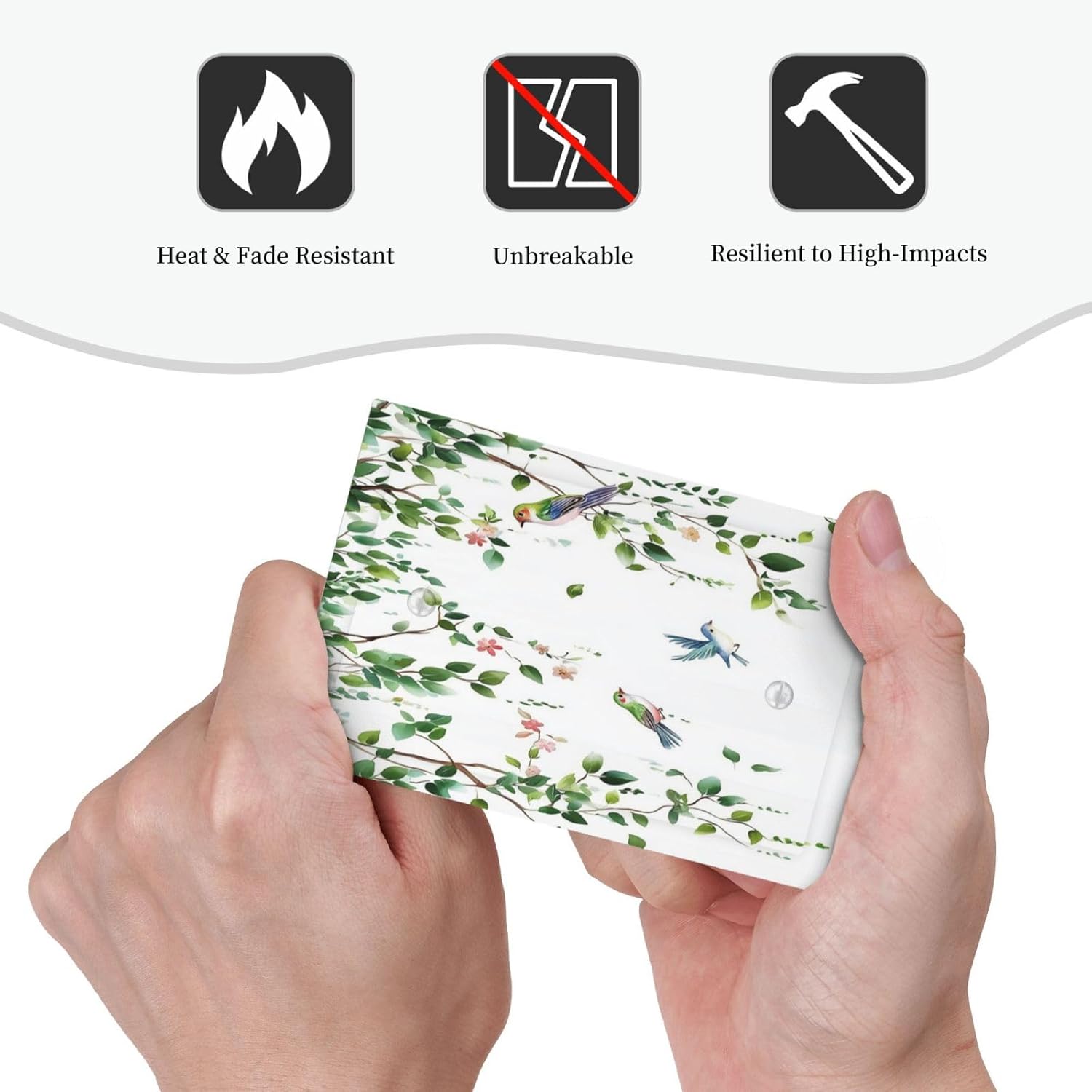 Light Switch Cover Plate Green Leaves Bird Eucalyptus Sage Plant 1 Gang No Device Blank Electrical
