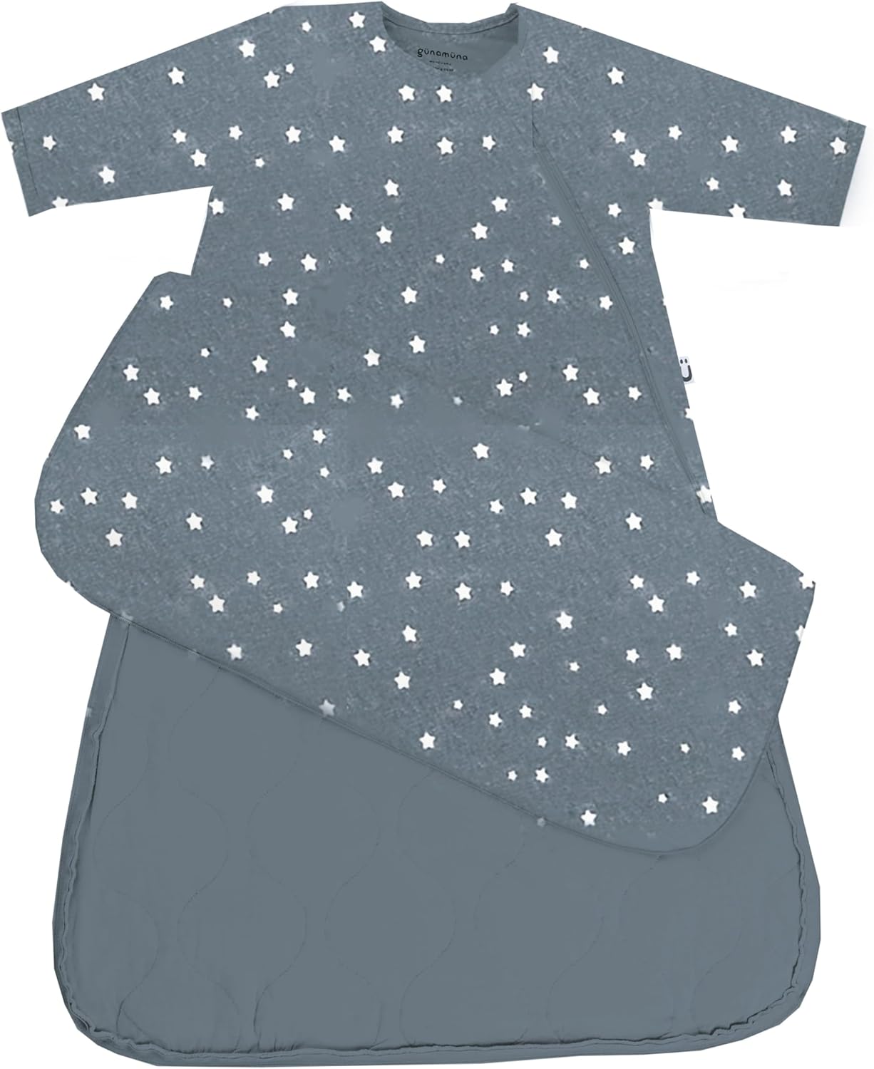 GUNAMUNA Unisex Long-Sleeve Sleep Sack, Wearable Sleep Bag for Babies and Toddlers, Soft Rayon, 1.0