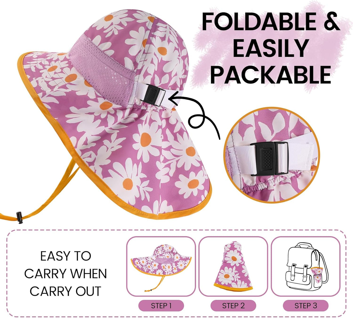 Baby Sun Hat with Neck Flap for Sun Protection Toddler Beach Hat UPF 50+ Outdoors 0-6 Years Boys