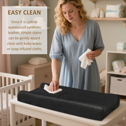 Owlowla Changing Pad Cover,Waterproof Changing Pad Covers-Soft Leather Diaper Changing Table