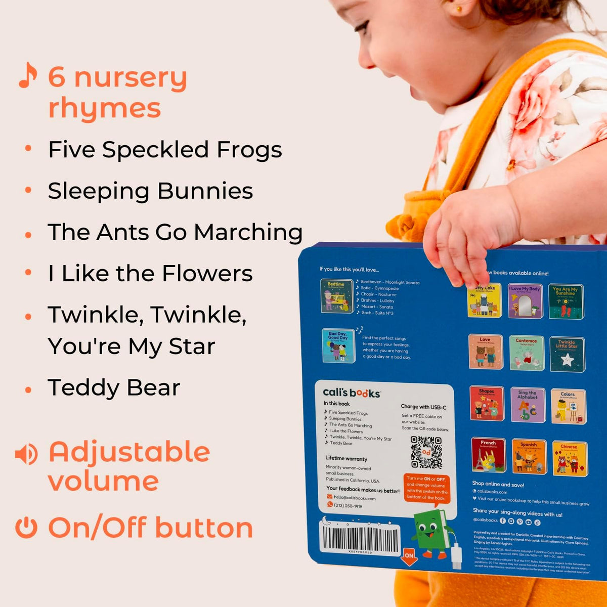 Cali’s Books Wind Down – USB-C Rechargeable Baby Book for Toddlers 1-3 | Expert-Designed Bedtime