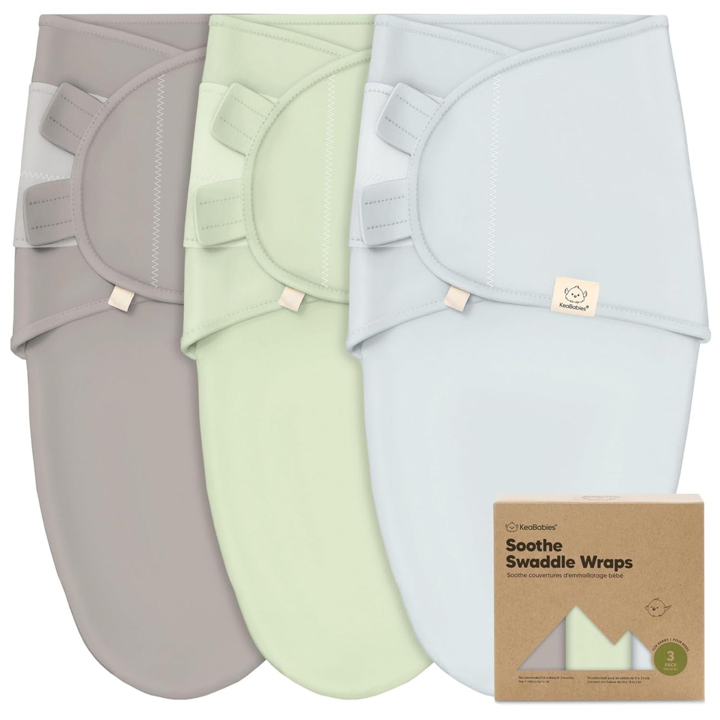 3-Pack Organic Baby Swaddle Sleep Sacks - Swaddles for Newborns, Infant 0-3 Months, Baby Girls