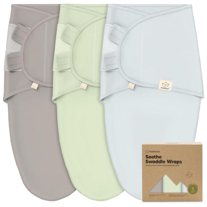 3-Pack Organic Baby Swaddle Sleep Sacks - Swaddles for Newborns, Infant 0-3 Months, Baby Girls