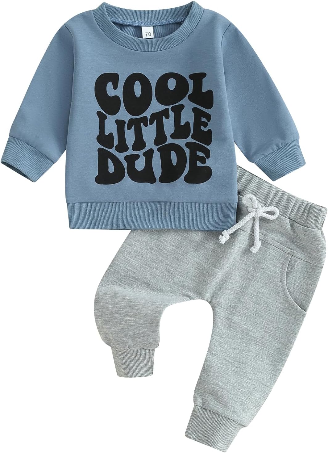Baby Boy Clothes Fall 6 12 18 24 Months Football Long Sleeve Pullover Tops & Pant Sets Toddler