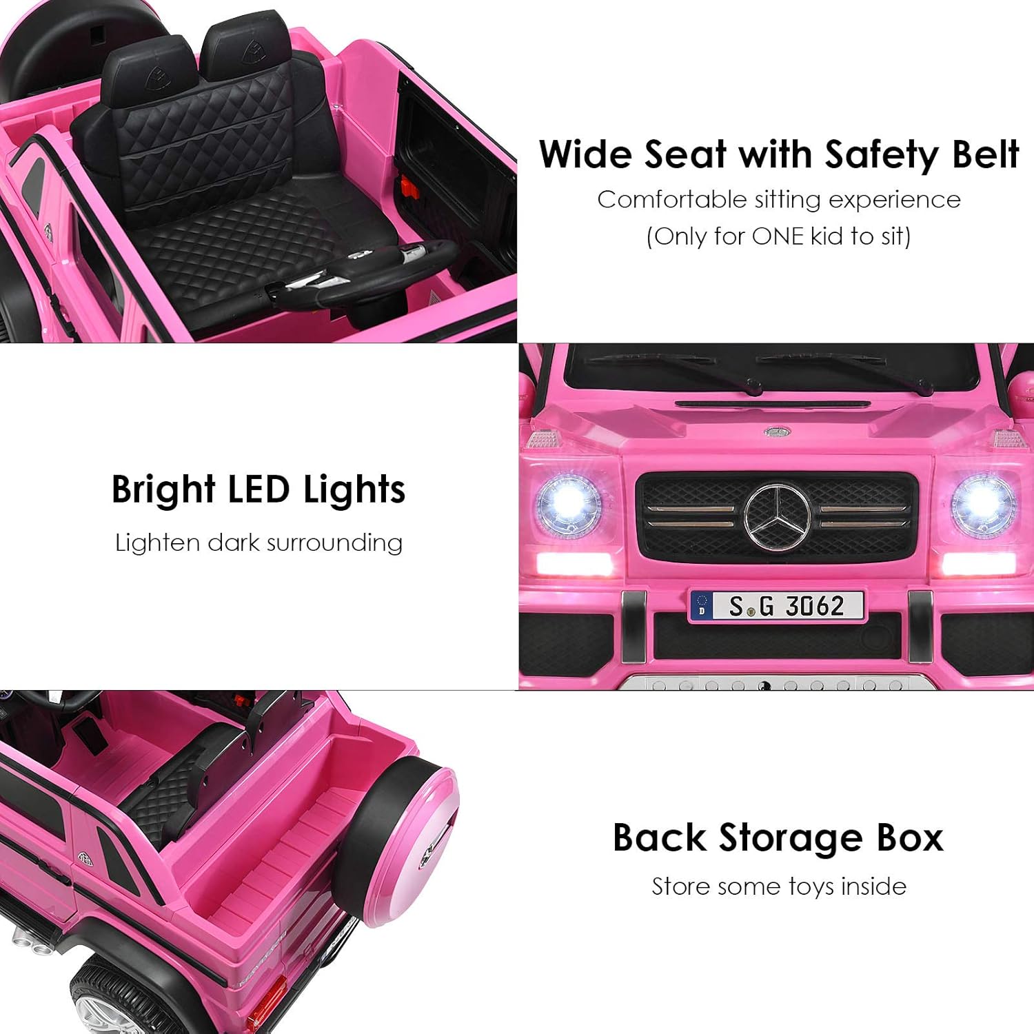 Costzon Ride on Car, Licensed Mercedes-Benz Maybach, 12V Battery Powered Vehicle Toy w/ 2 Motors