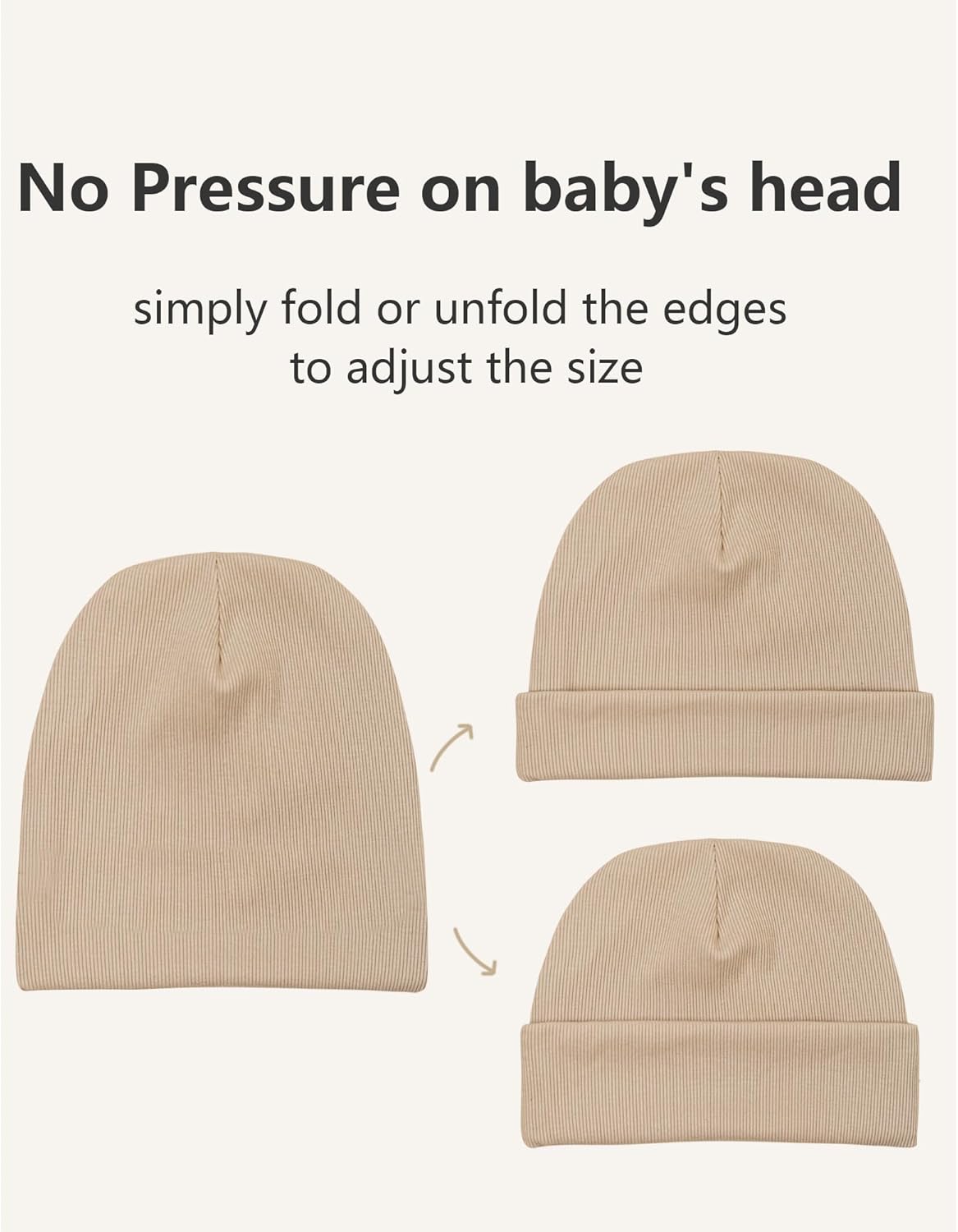 Konssy 6 Pack Baby Beanie Hats for Unisex, Toddler Beanies Baby Girl Boy Hat Warm Cap for Infant