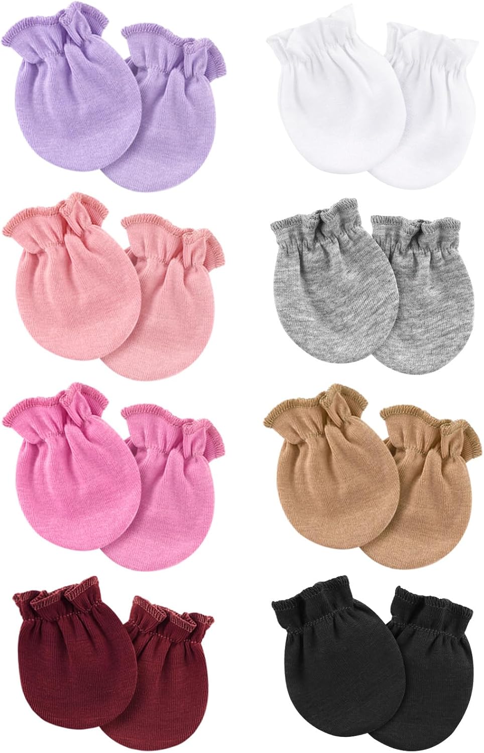 Newborn Baby Mittens No Scratch Cotton Elastic Wrist Gloves Infant Toddler Mittens for Baby Boy
