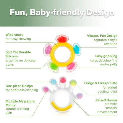 Haakaa Silicone Teether Combo, Baby Freezer Teething Toys, 2 Pack