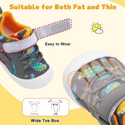 FEETCITY Wide Baby Shoes Boys Girls Baby Barefoot Shoes Breathable Infant Walking Shoe Crib Sock