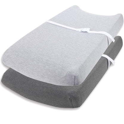 Cuddly Cubs Changing Pad Covers ??2 Pack ??Snuggly Soft Plush Cotton Changing Table Covers for Boy