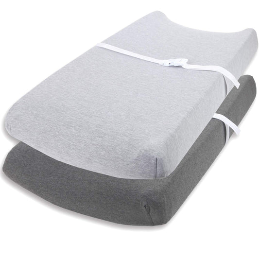 Cuddly Cubs Changing Pad Covers ??2 Pack ??Snuggly Soft Plush Cotton Changing Table Covers for Boy