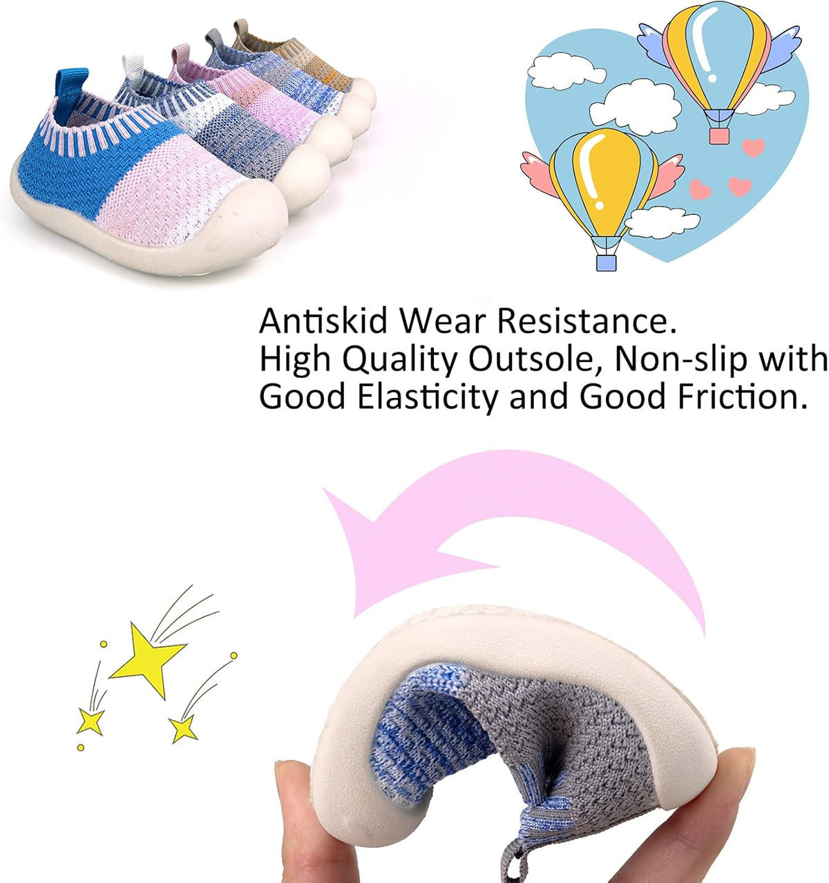Baby First-Walking Shoes 1-4 Years Kid Shoes Trainers Toddler Infant Boys Girls Soft Sole Non Slip