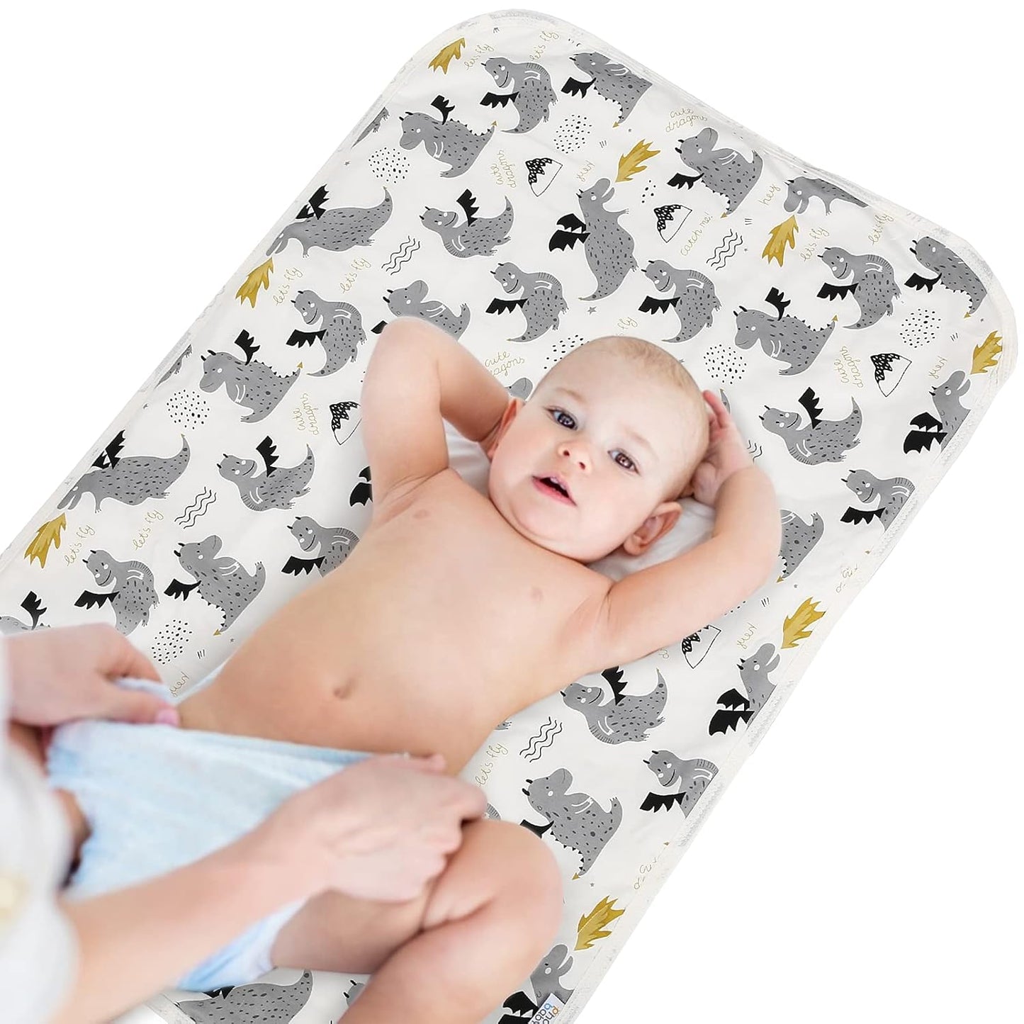Baby Diaper Changing Pad, 21 5/8" x 31.5" Waterproof Changing Pad Liners - Reusable Soft and