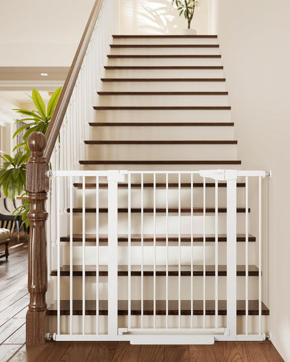Cumbor 36" Extra Tall Baby Gate for Stairs, 29.7-48" Wide Dog Gates for Doorways, Auto Close Safety