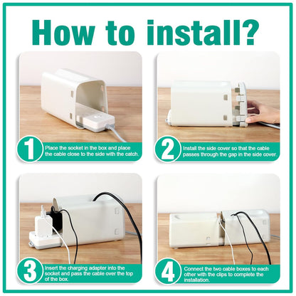 Improved Power Strip Cover Box(1 Pack) 丨Outlet Covers Baby Proofing丨Baby Safety Products丨Adjustable