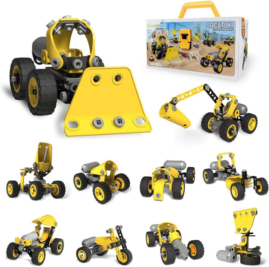 STEM Toys for 5-8 Year Old Boys, 10-in-1 Electric Toy Building Blocks for Kids Ages 4-8 Educational