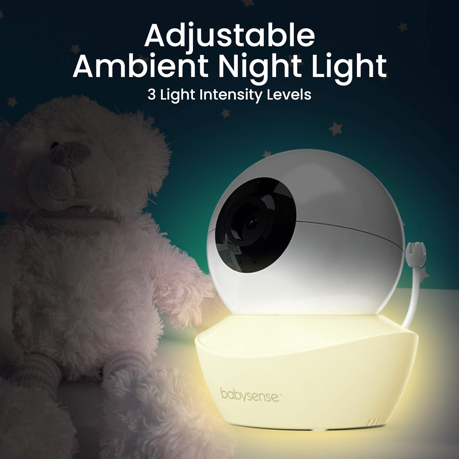 Babysense 5" HD Split-Screen Baby Monitor, Video Baby Monitor with 2 Cameras and Audio, Night