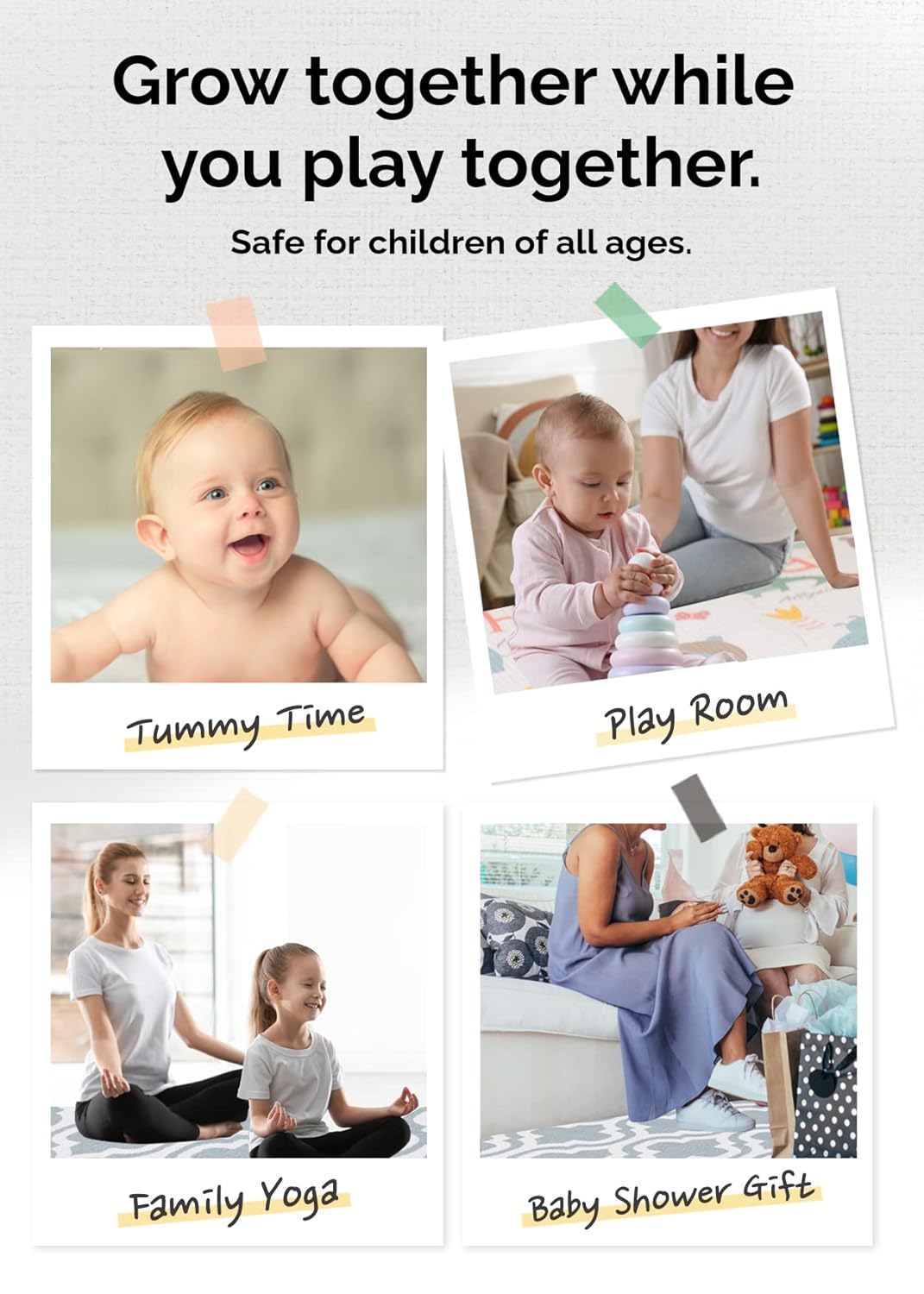 Baby Care Play Mat (Large, Moroccan - Blue) 82'' x 55'' Original One-Piece Reversible Rollable