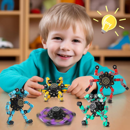 Gokeey Transformable Fidget Spinners for Kids and Adults Stress Relief Sensory Toys for Boys and